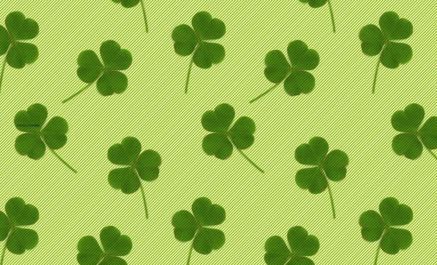 Patrick's day wallpaper, clover leaves with copy space on green background. Shamrock Backgrounds Wallpaper Cave
