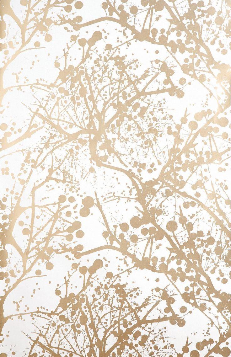 White & gold vinyl peel & stick washable wallpaper roll (covers . White And Gold Wallpapers Wallpaper Cave