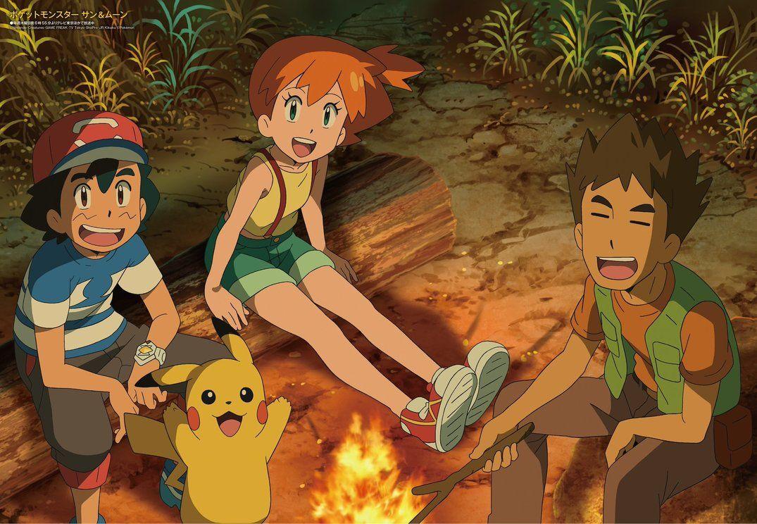 She reunited with ash and brock there only for her togepi to evolve while she was away, so . Misty Brock Ash Wallpapers Wallpaper Cave