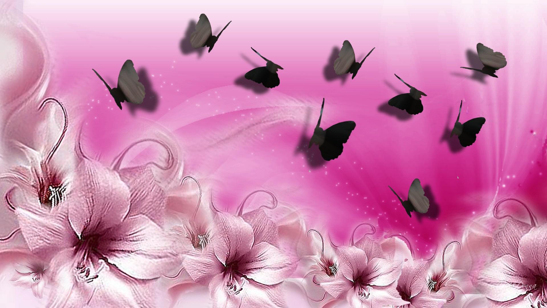 If you change your window and taskbar colour to pink it looks fantastic. Pink Butterfly Wallpapers Desktop Wallpaper Cave