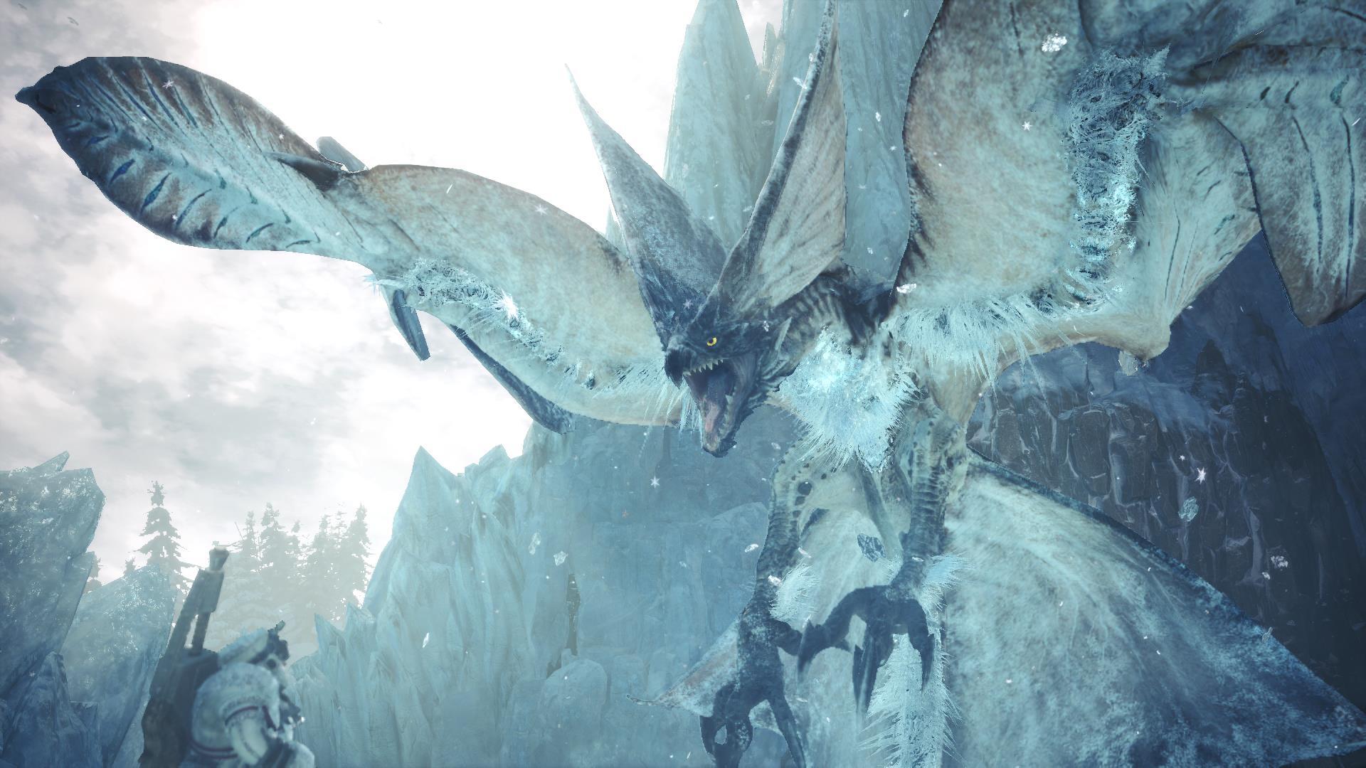 This flying wyvern features wings separated into four parts resembling leaves which fold back upon one another when not in flight. Monster Hunter World Legiana Wallpapers - Wallpaper Cave