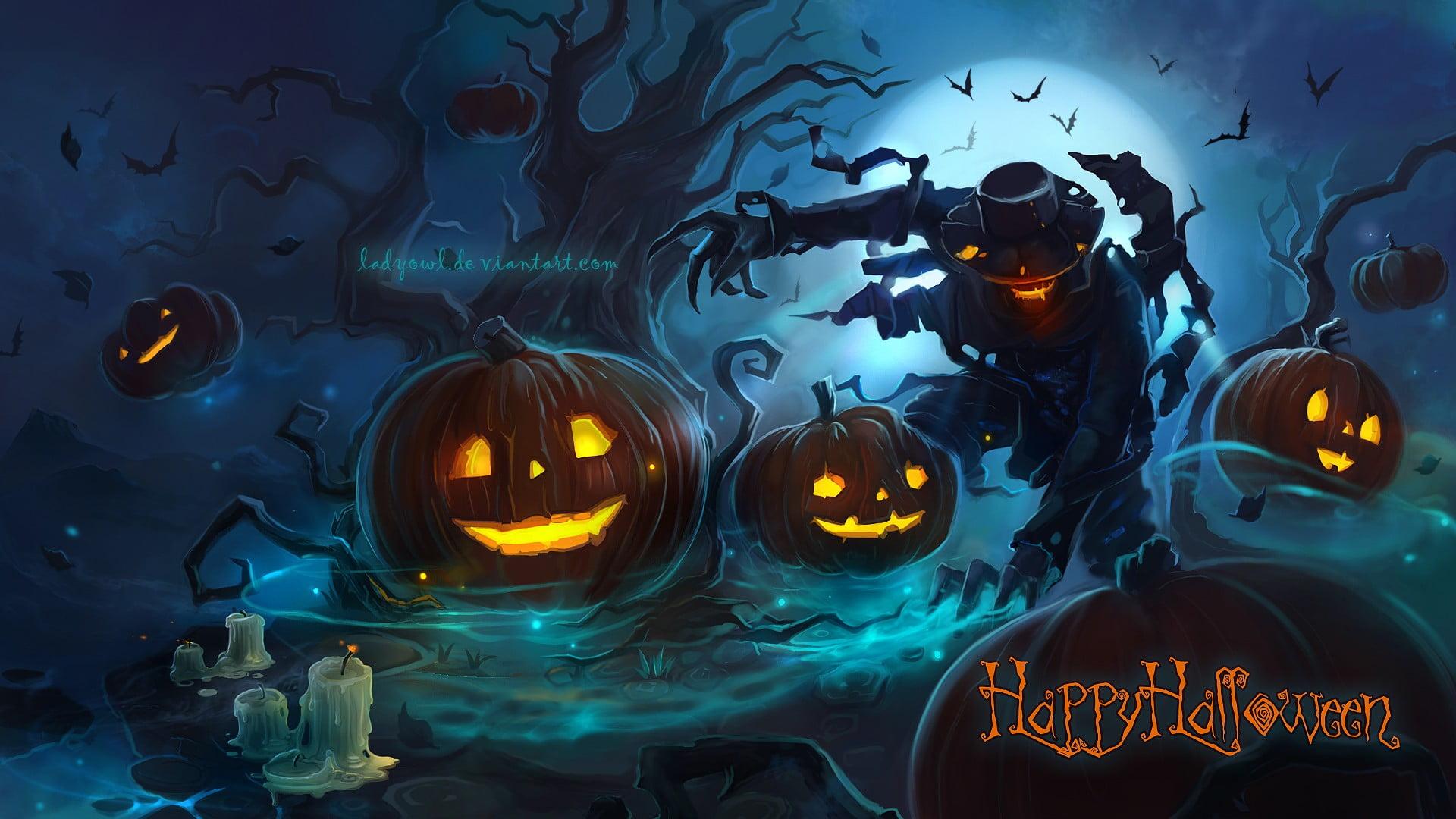 Gambar · labu · halloween · anime · musim gugur · hitam · oktober · seni · seni digital . Mobile Legends Halloween Wallpapers Wallpaper Cave