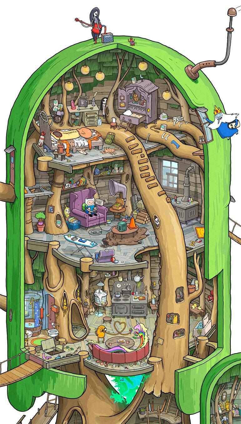 Search free adventure time wallpapers on zedge and personalize your phone to suit you. Adventure Time Treehouse iPhone Wallpapers - Wallpaper Cave