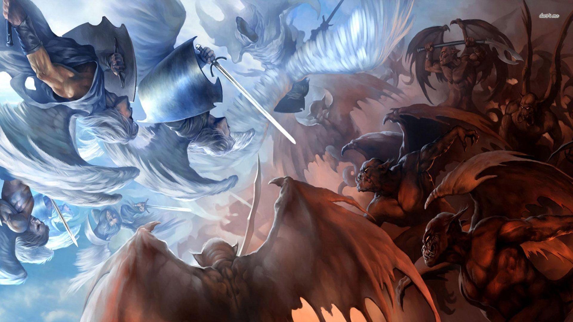 Fair use is a use permitted by . Angel Vs Demon Anime Wallpapers Wallpaper Cave