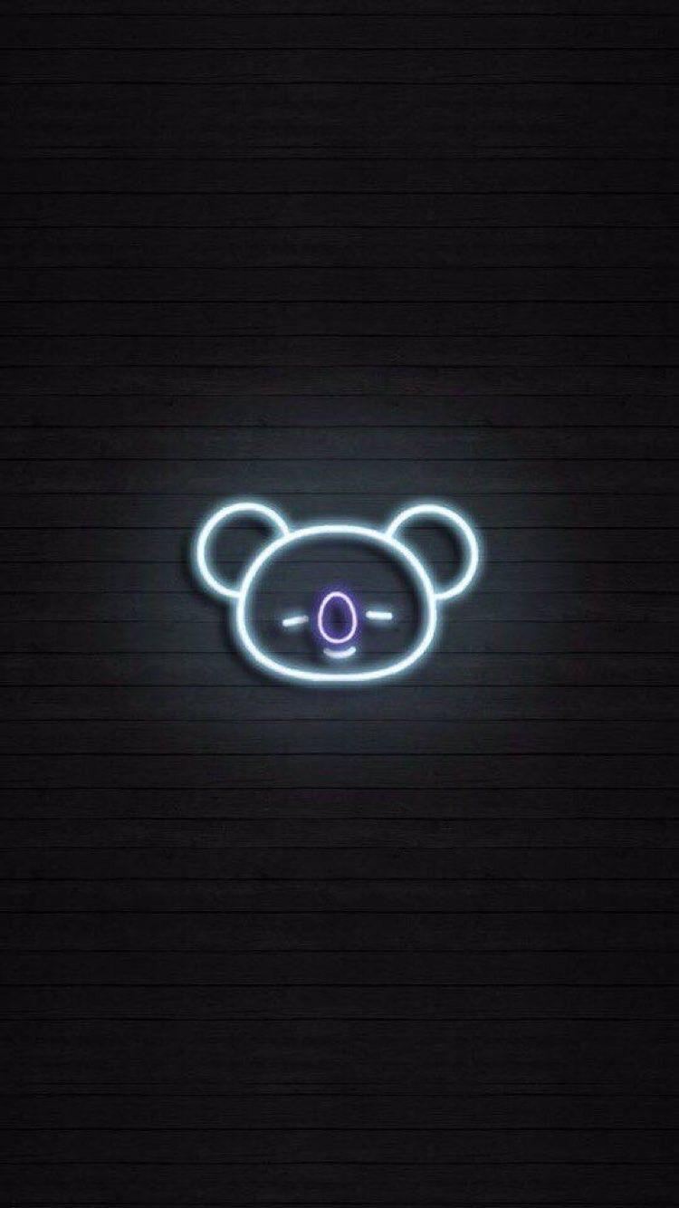 Wallpaper aesthetic background art bangtan . Black Aesthetic Bt21 Wallpapers Wallpaper Cave