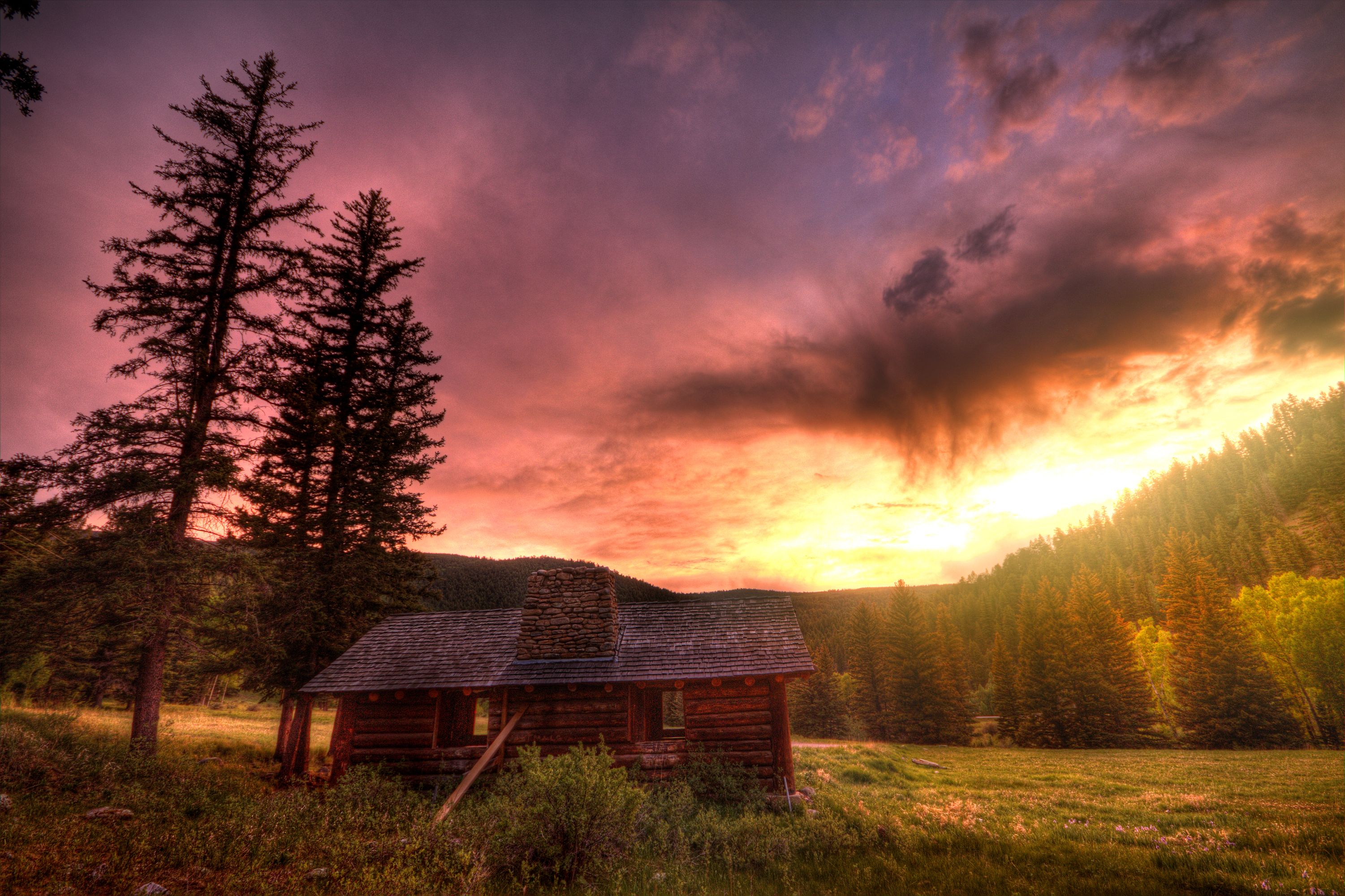 How to build a log cabin : Cabin Sunset Wallpapers - Wallpaper Cave