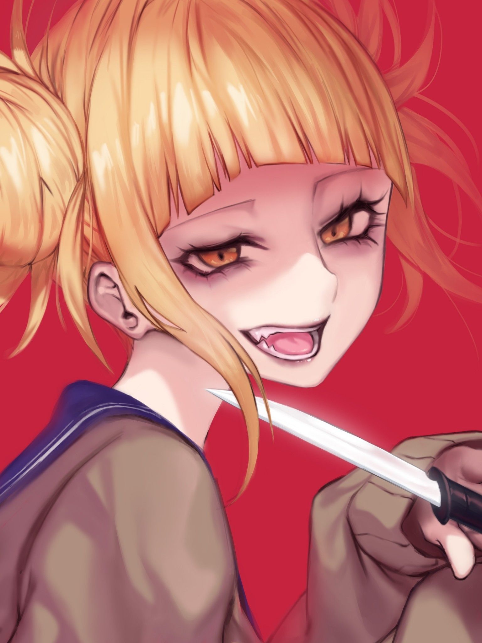 One of the most notable parts of himiko's design has to be her eyes, which help prevent her character from simply appearing like a cute, . My Hero Academia Toga Mobile Wallpapers - Wallpaper Cave