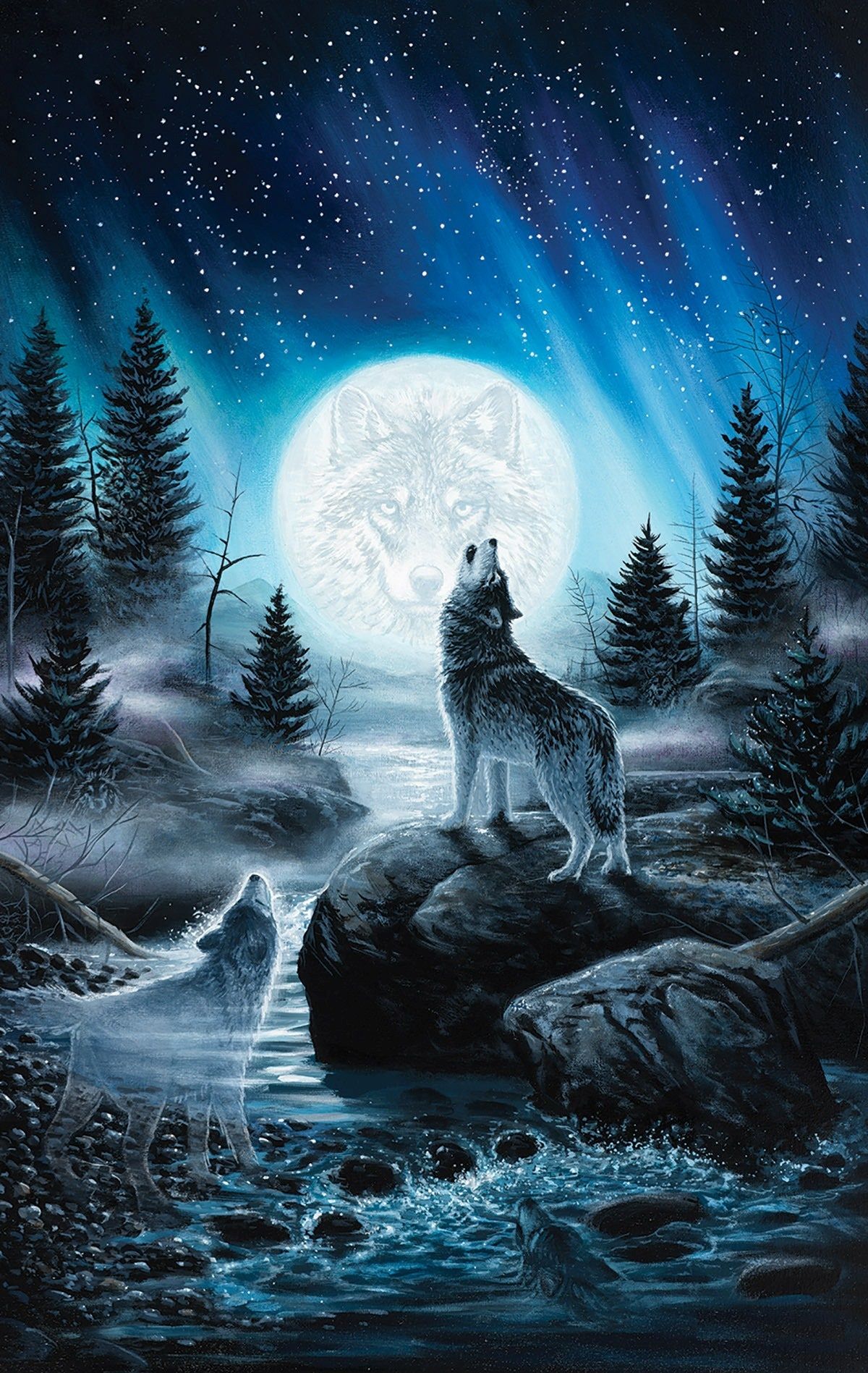 So good you'll howl at the moon. Blue Wolf Wallpapers Wallpaper Cave