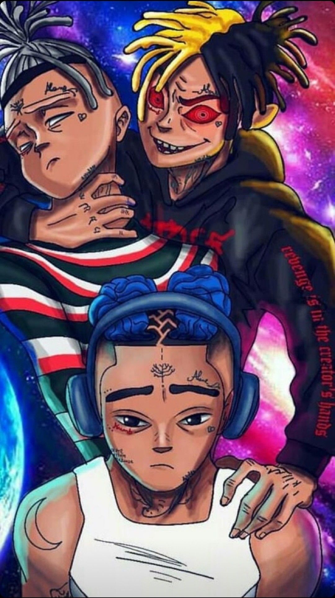 Trippy wallpaper, rap wallpaper, anime rapper, blue haired girl, real anime,. Anime Rapper Ps4 Wallpapers Wallpaper Cave