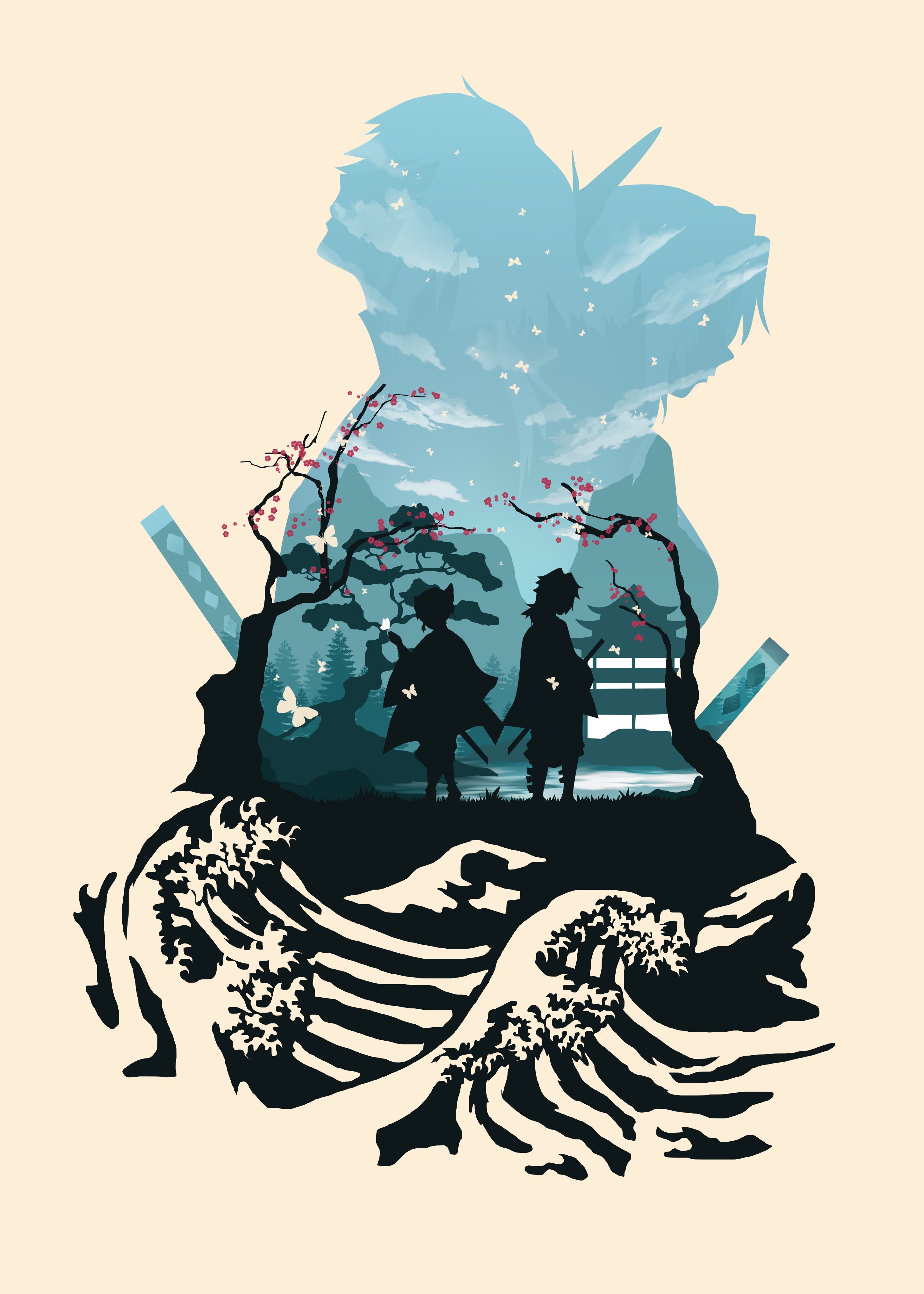 Demon slayer makomo and sabito mobile wallpaper anime. Minimalist Tomioka Wallpapers Wallpaper Cave