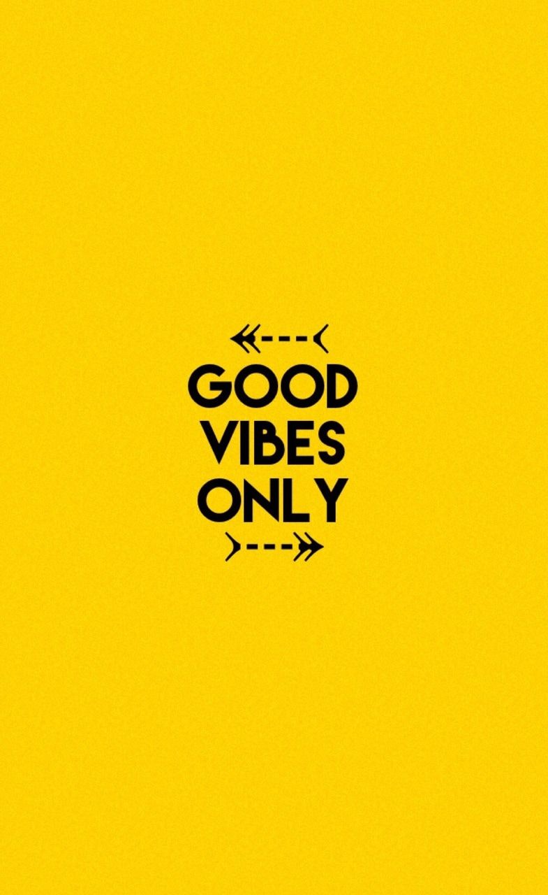 Yellow Neon Good Vibes Wallpaper