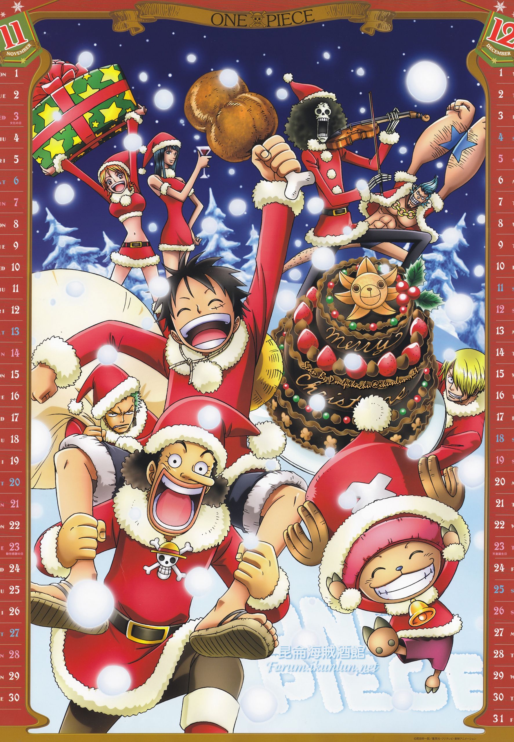 1920x1080 one piece high definition wallpaper. One Piece Christmas Wallpapers Wallpaper Cave