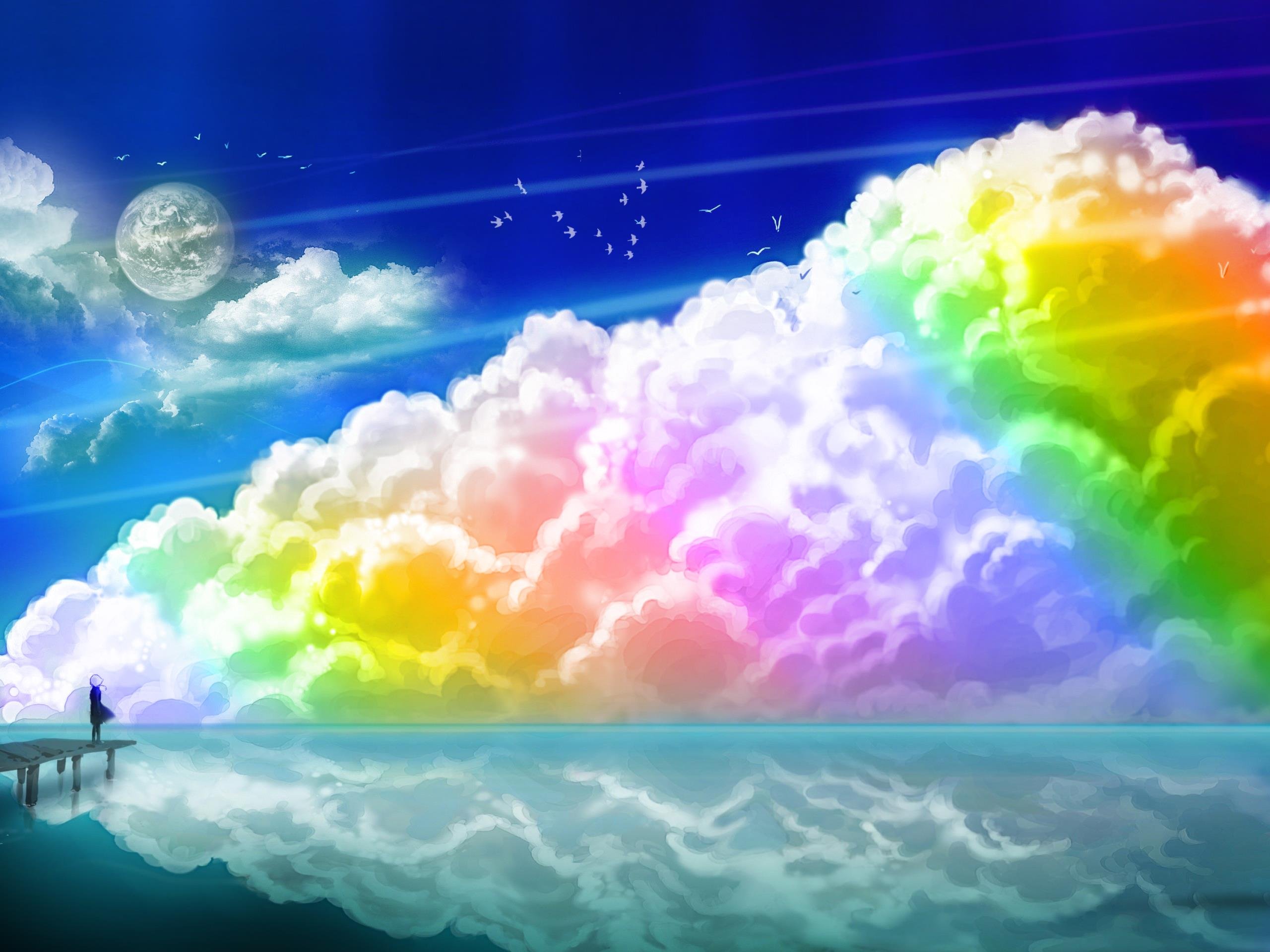 Back in 2014, 1.136 billion people saved their important documents, videos, and images in the cloud. Rainbow Clouds Wallpapers Hd Desktop And Mobile Backgrounds
