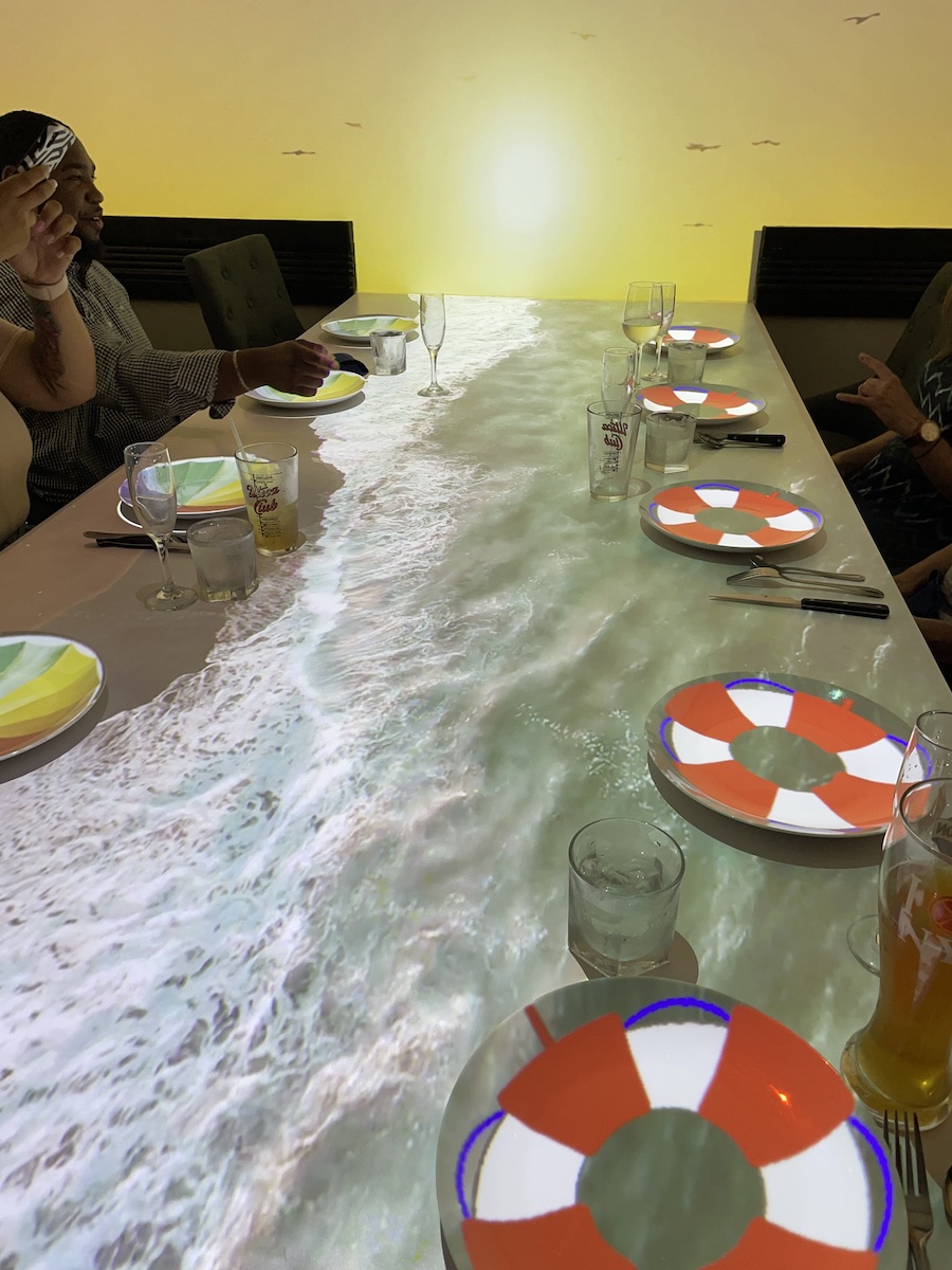 Virtual Dinner Beach Scene