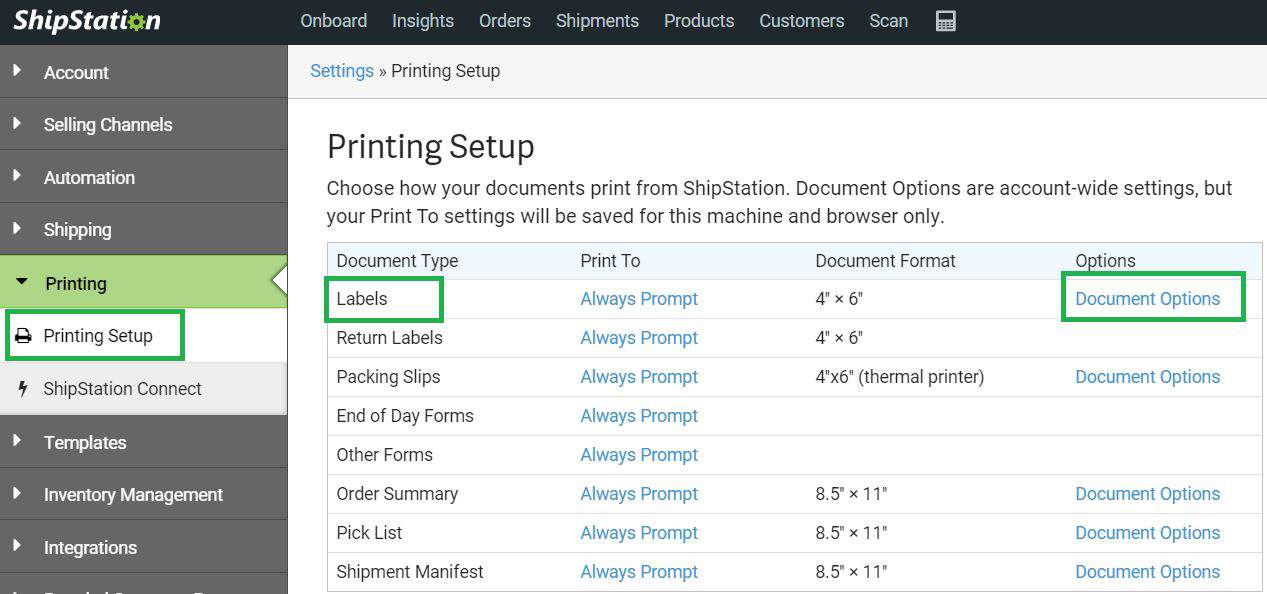 shipstation zebra printer