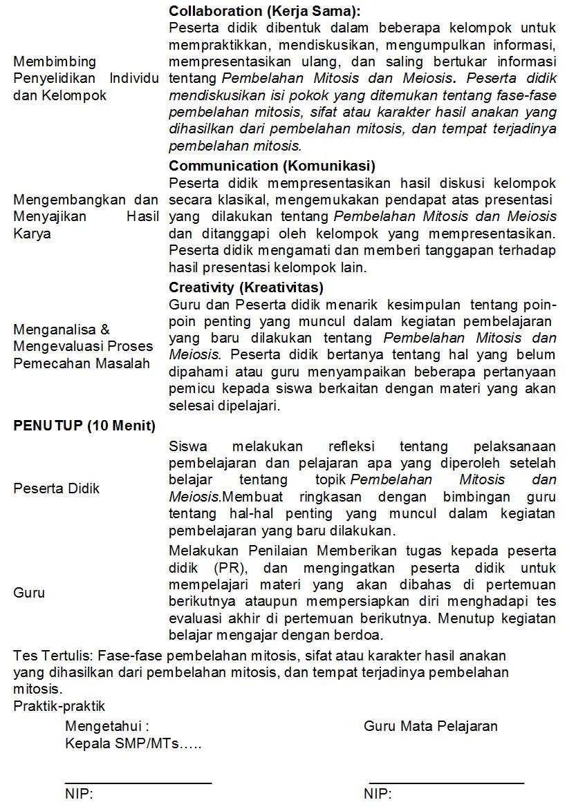 Bebas dapat memilih, membuat, menggunakan, dan mengembangkan format rpp. Menyusun Rencana Pelaksanaan Pembelajaran Rpp 1 Lembar Begini Caranya Warta Pendidikan