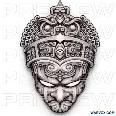 Emperor Tattoo Design Head - ₪ Aztec Tattoos ₪ Warvox Aztec Mayan Inca Tattoo Designs 400_x_400_jpg
