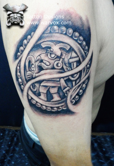 Silver Eagle Warrior Tattoo - ₪ Aztec Tattoos ₪ Warvox Aztec Mayan Inca Tattoo Designs 533_x_367_jpg