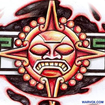 Gold Sun Tattoo Design - ₪ Aztec Tattoos ₪ Warvox Aztec Mayan Inca Tattoo Designs 400_x_400_jpg