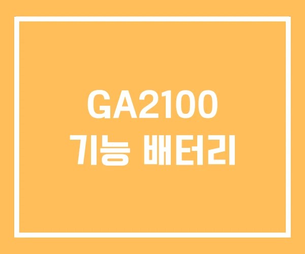 GA2100 기능 배터리