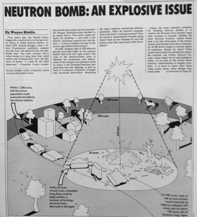 Death estimates range from 66,000 to 150,000. NEUTRON BOMB: AN EXPLOSIVE ISSUE | Wayne Biddle