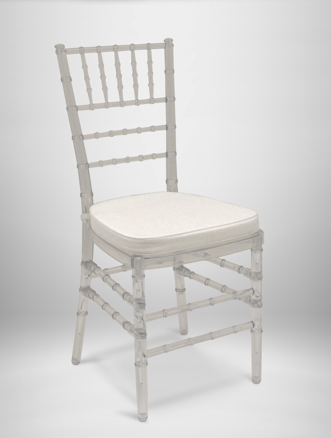 A coordinating cushion is included in the rental price, and upgraded . Crystal Ice Chiavari Chair - West Coast Event Productions