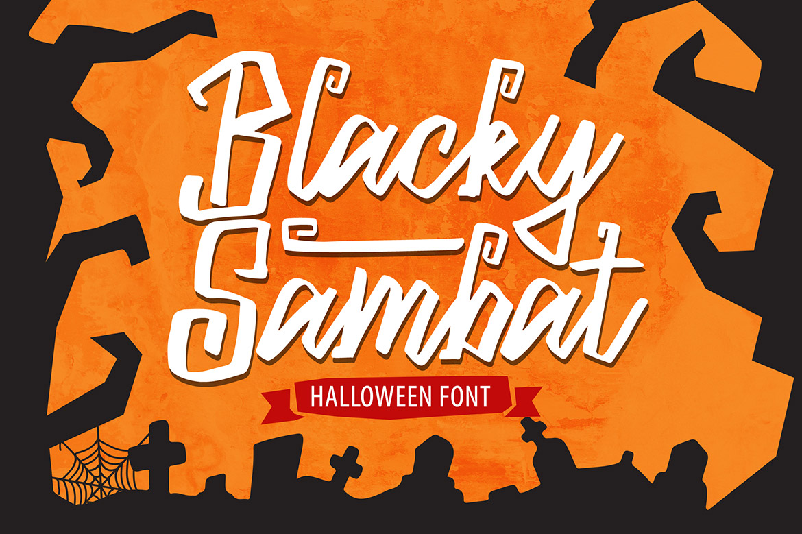 These fonts look pretty spooky and will give you the shivers, perfect for halloween. Blacky Sambat Halloween Font Weape Studio