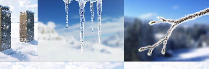 エレメントを制御してください：そのすべての形状の凍りついた水のペイント