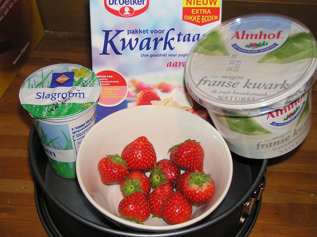 Ingredienten voor een kwarktaart