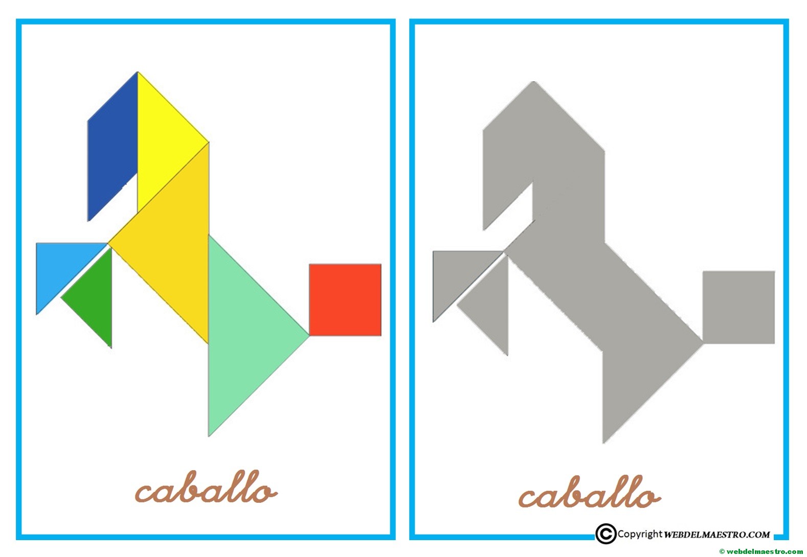 Tangram figuras tangram animales (II) Web del maestro