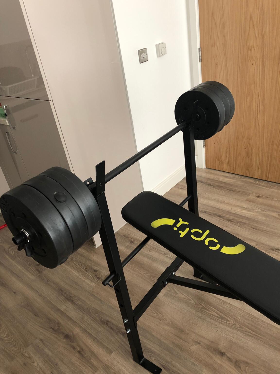 Folding bench & preacher with 50kg weights | weight benches | argos. Opti Bench with 30kg Weights in SE10 Lewisham for Â£50.00