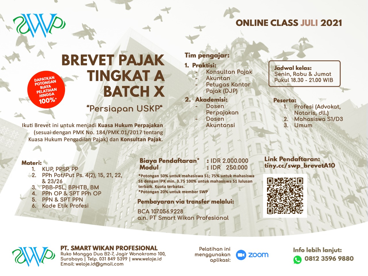 Brevet Pajak Tingkat A Batch X – Weloje