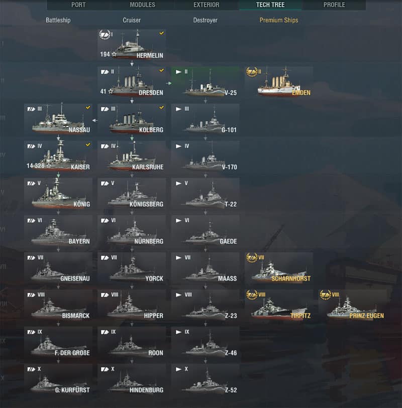 Schlachtschiff Kaiser in WoWs - Weltkrieg