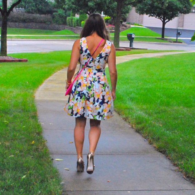 Shot of the back of the dress - hmmm need to work on the walking away, back shot