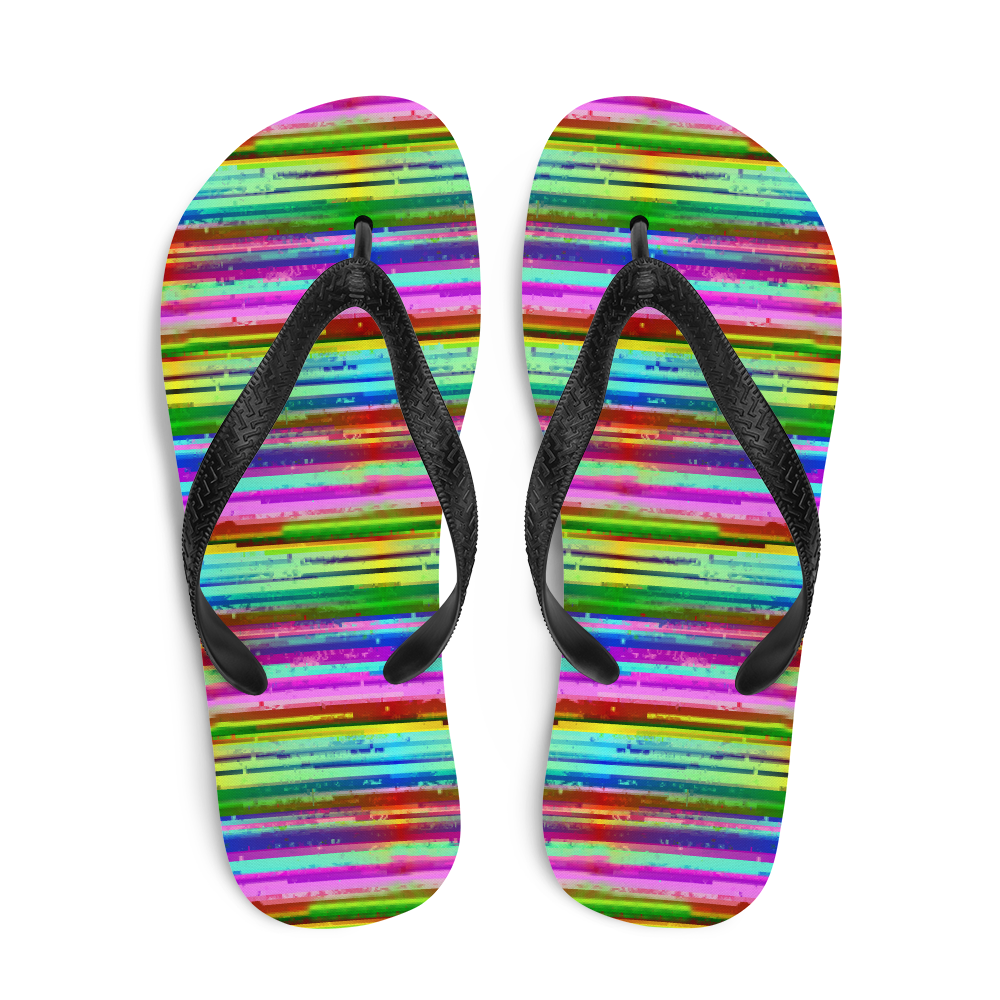 🥇** High Quality ** Colorful Striped Flip Flops Best Stylish Colored