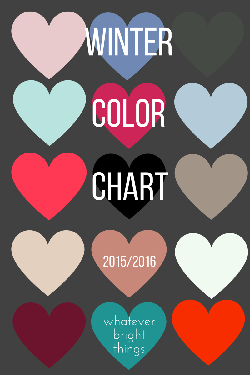 Winter Color Chart 2015/2016 - Whatever Bright Things