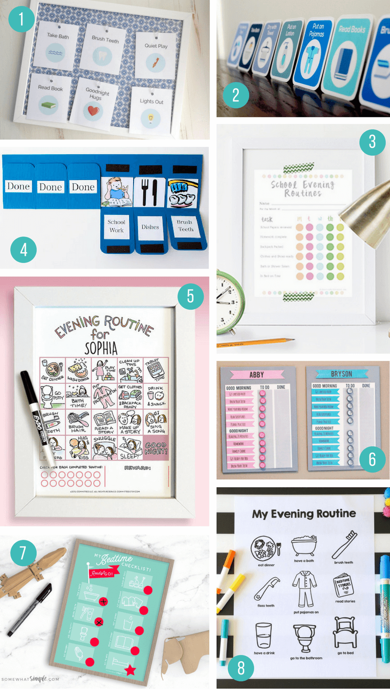 With just a few items you can design your own notepads for friends, family or yourself. Printable DIY Bedtime Routine Charts for Kids | Fun Night