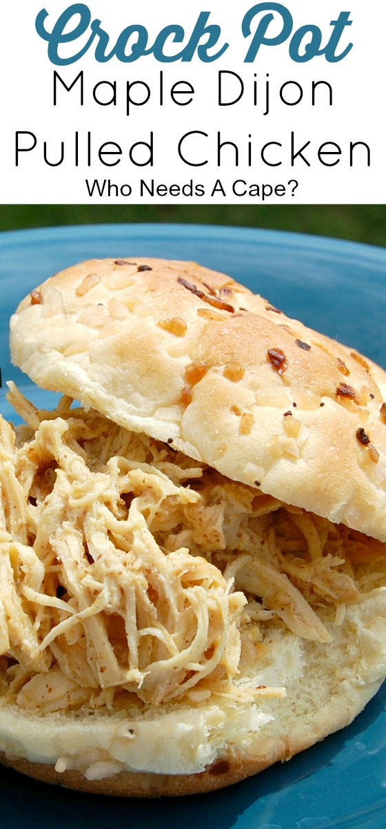 Maple Dijon Pulled Chicken for the Crock Pot