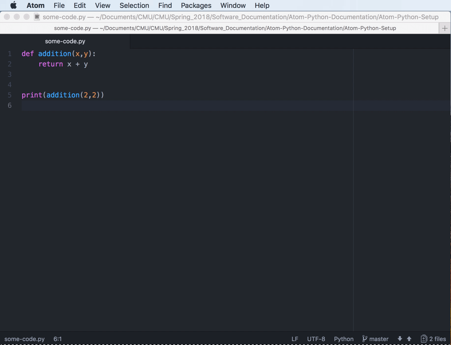 Set Up Atom For A Python Programming Environment Atom Python Setup Tutorial