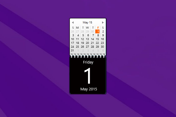 A resizable, customizable clock for your desktop! ZeroG Calendar Windows 10 Gadget - Win10Gadgets