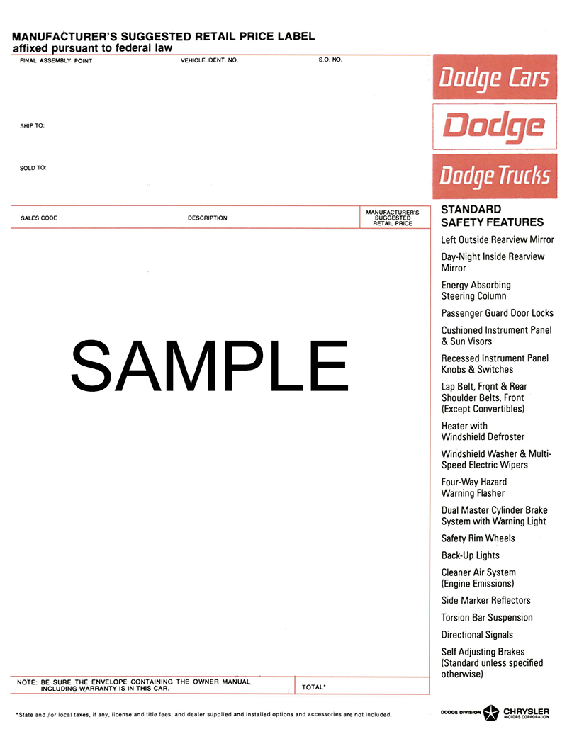 1974 Charger Reproductions For Us Sold Vehicles Only Triple A Enterprises