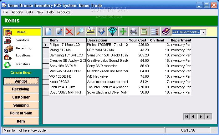 Free demos, price quotes and product information. Download Bronze Inventory POS System 1.2.5