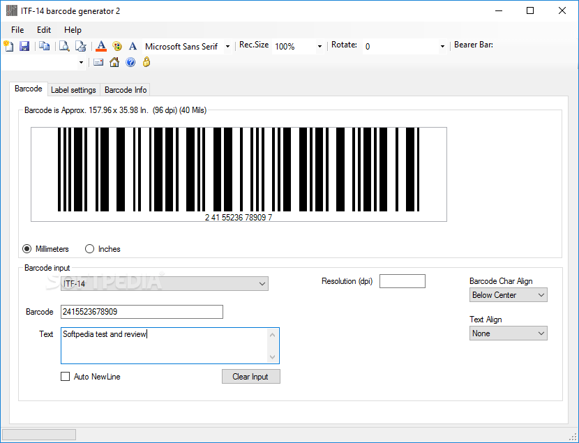 Linear barcodes, 2d codes, gs1 databar, postal barcodes and many more! Download Itf 14 Barcode Generator 2 91 0 0