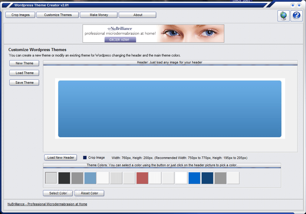Design your pages with freeware wordpress theme generator. Download Wordpress Theme Creator 2 01