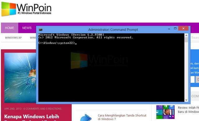Cara Membuka Command Prompt sebagai Admin di Windows 8 | WinPoin