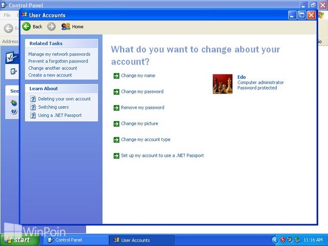 Cara Membuat Password Komputer Windows XP | WinPoin