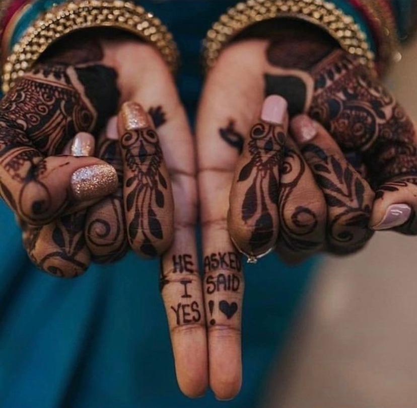 mehendi with proposal story 