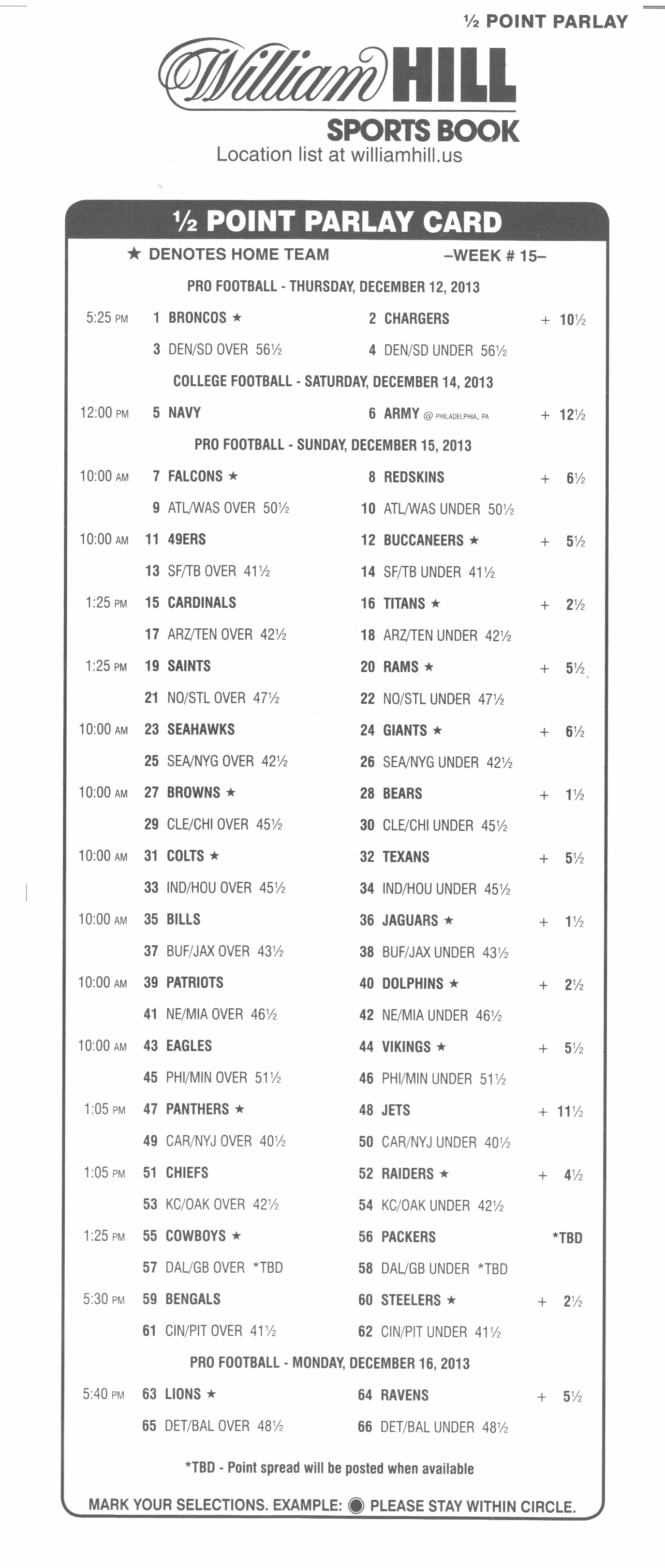 Updated at 8:50 am mst on wednesday 10/6/21. Half Point Parlay Cards - Sports Betting - Gambling - Page 12 - Forums - Wizard of Vegas