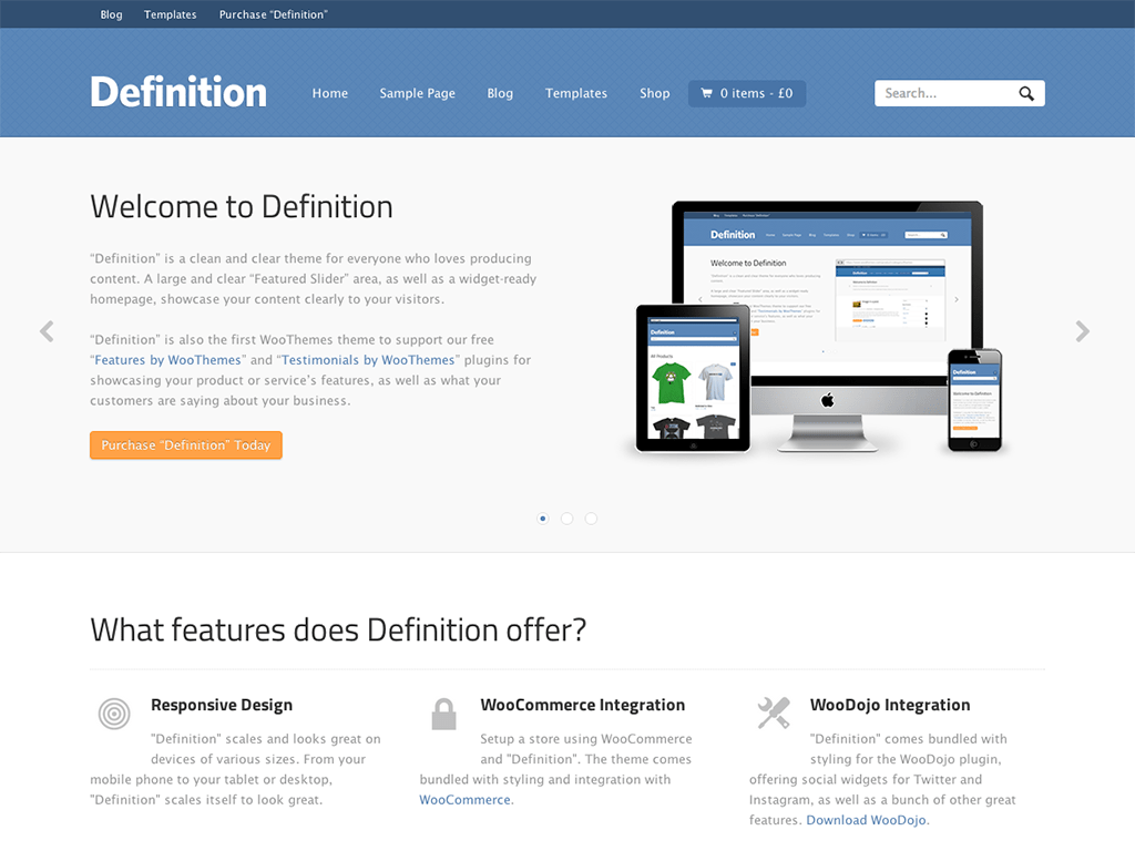 Mar 26, 2012 · as is the meaning of education, so is its nature. Redefining WordPress themes with the "Definition" theme - WooCommerce
