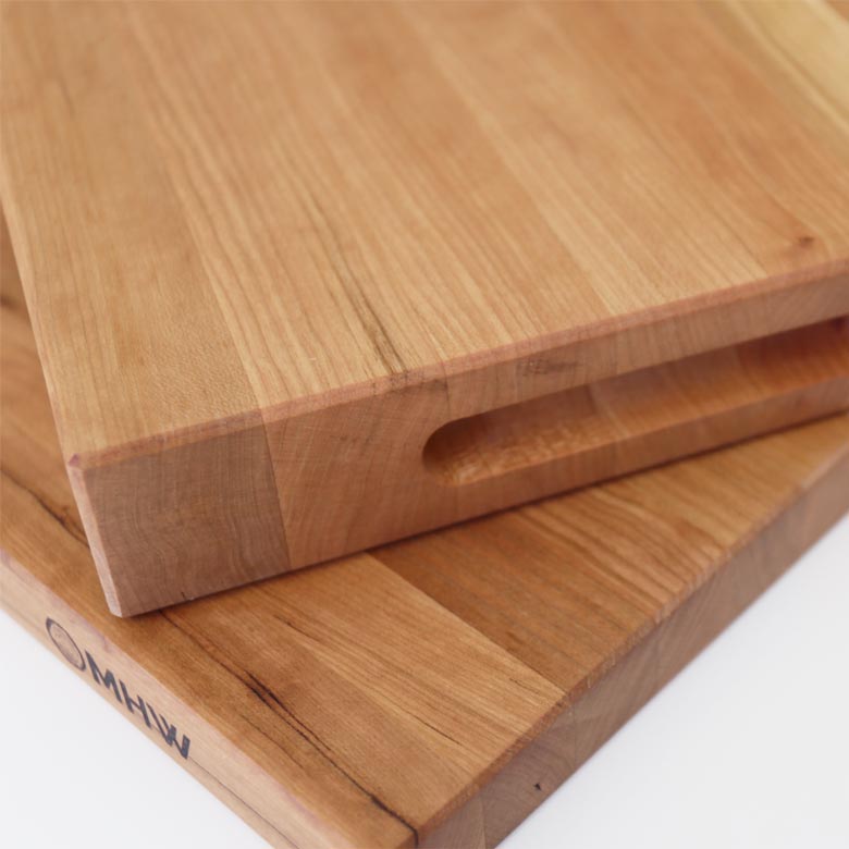 cherry edge grain cutting board
